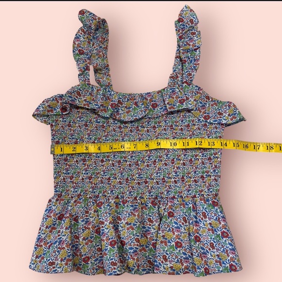 J.Crew Liberty Fabric Smocked Floral Richmond Top Size Small - Picture 8 of 8